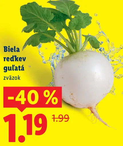 Reďkev biela guľatá