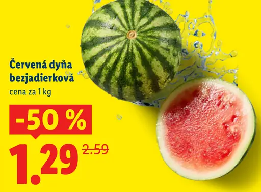 Červená dyňa bezjadierková