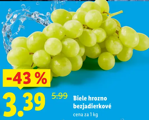 Biele hrozno bezjadierkové