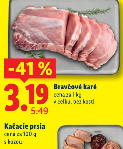 Bravčové karé bez kosti vcelku