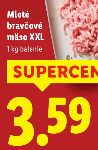 Mleté bravčové mäso XXL