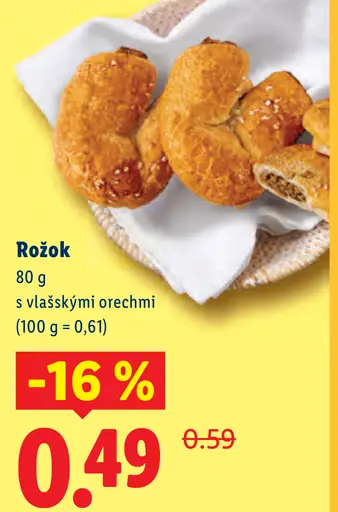 Rožok s vlašskými orechmi