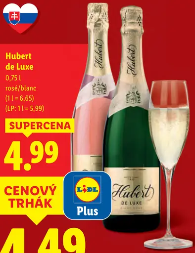 Hubert de Luxe šumivé víno rosé