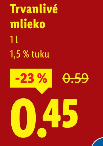 Pilos trvanlivé mlieko 1,5 % tuku