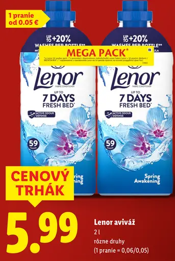 Lenor aviváž rôzne druhy