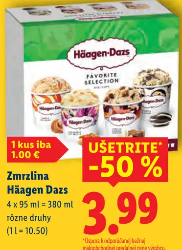 Häagen-Dazs zmrzlina Favorite Selection