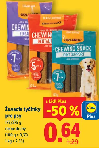 Orlando Žuvacie tyčinky pre psy