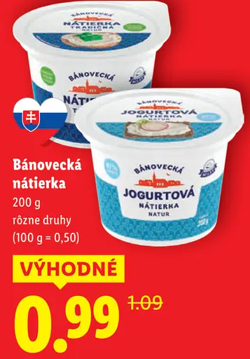 Bánovecká nátierka jogurtová natur
