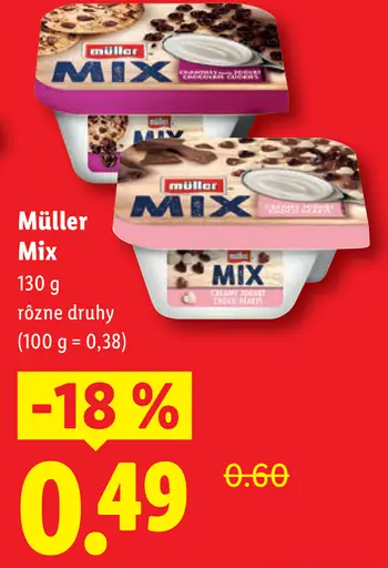 Müller Mix jogurt s prílohami