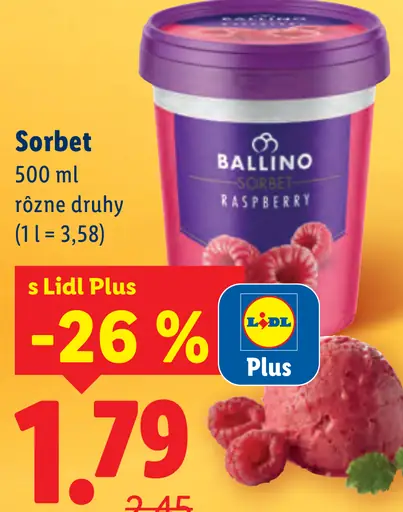 Ballino sorbet raspberry