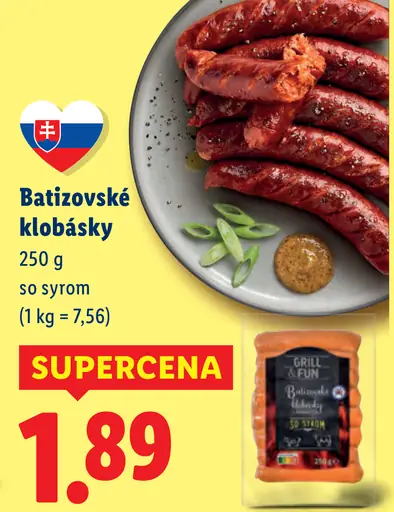 Batifovské klobásky so syrom
