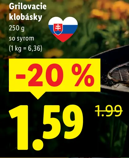 Grilovacie klobásky so syrom