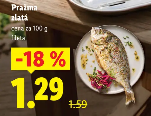 Prašma zlatá čerstvá ryba