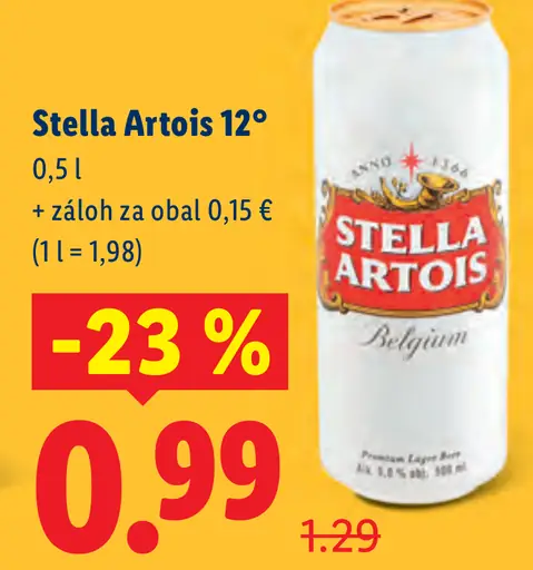 Stella Artois 12° plechovka