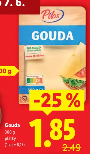 Pilos Gouda plátky