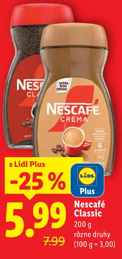 NESCAFÉ CLASSIC, instantná káva