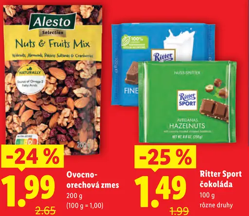 Alesto Ovocno-orechová zmes