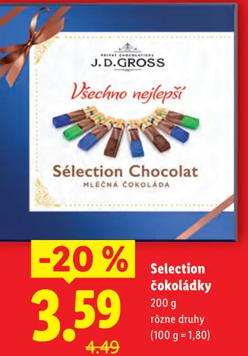 J.D. Gross Selection čokoládky