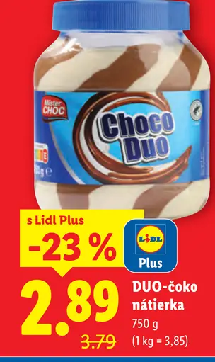 Milbona Choco Duo nátierka