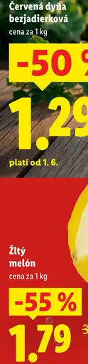 Červená dyňa bezjadierková