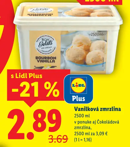 Bon Gelati Vanilková zmrzlina