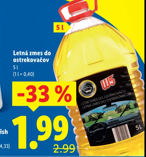 W5 Letná zmes do ostrekovačov