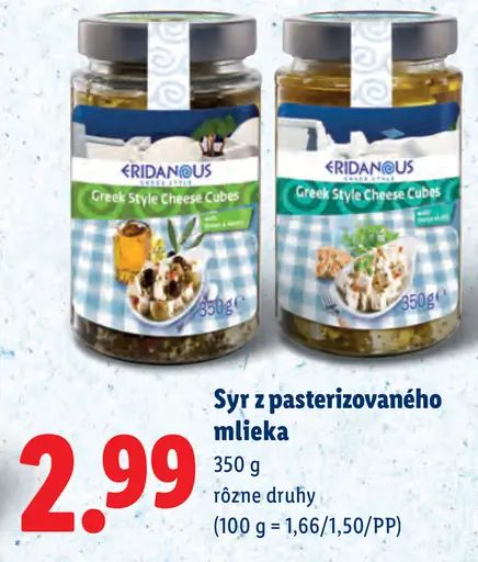 Grécky syr z pasterizovaného mlieka