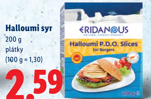 Halloumi syr plátky