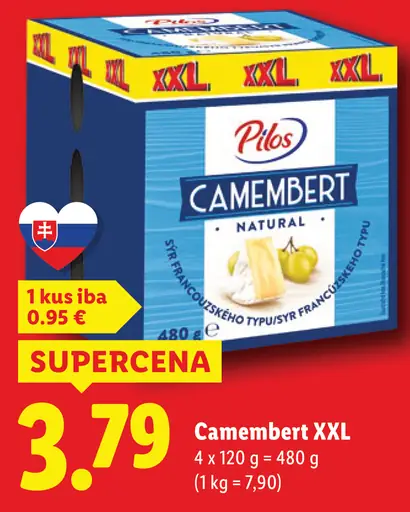 Pilos Camembert XXL natural syr