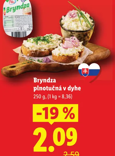 Bryndza plnotučná v dyhe