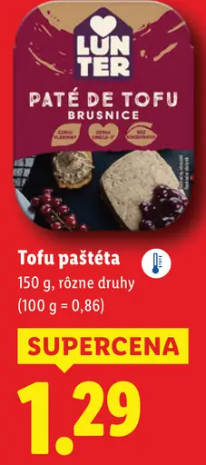 Lunter Pate de tofu brusnice