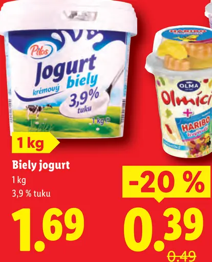 Biely jogurt krémový 3,9 % tuku