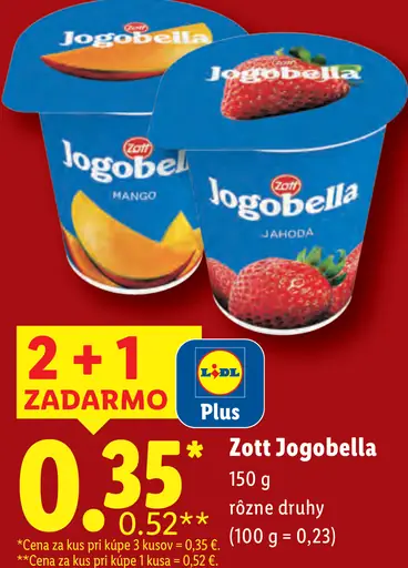 Zott Jogobella jogurt rôzne druhy