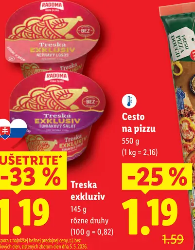 Radoma Treska exkluzív treskový šalát rôzne druhy