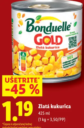 Bonduelle Gold Zlatá kukurica