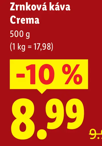 Bellarom zrnková káva Crema