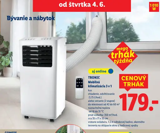 Tronic mobilná klimatizácia 3 v 1
