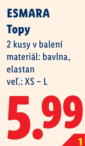 Esmara dámske topy