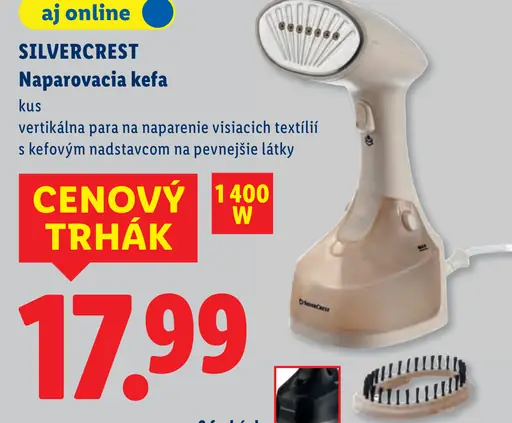 Silvercrest naparovacia kefa na zavesené textílie