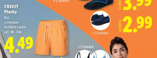 Crivit plavky pánske s vreckom na kľúče v páse
