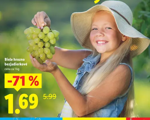 Biele hrozno bezjadierkové