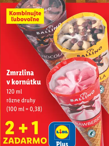 Balbín zmrzlina v kornútku