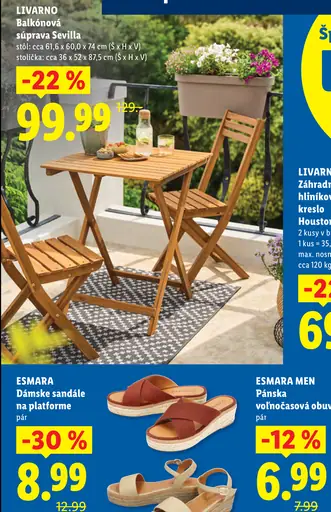 Livarno balkónová súprava Sevilla