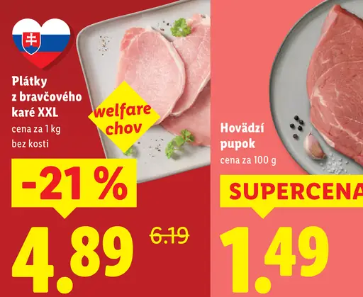 Plátky z bravčového karé XXL