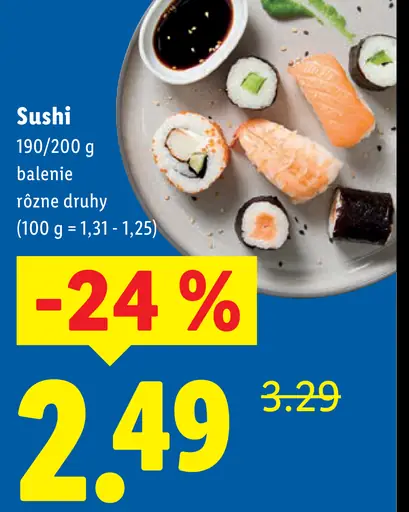 Sushi rôzne druhy