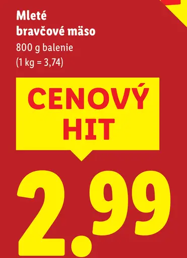 Mleté bravčové mäso XXL
