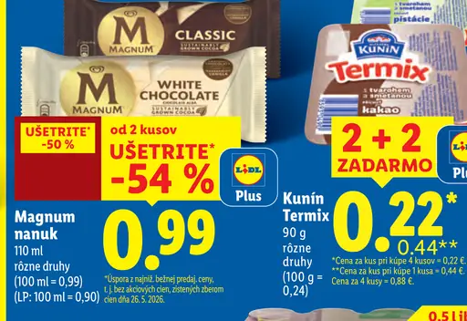 Magnum nanuk rôzne druhy