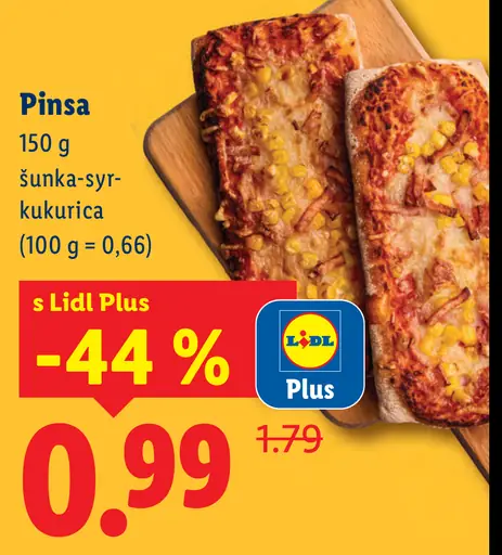 Lidl pinsa šunka‑syr‑kukurica