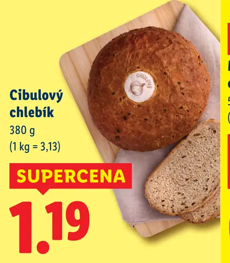 Lidl cibulový chlebík