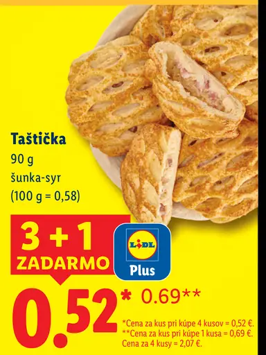 Lidl taštička šunka‑syr